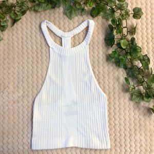 Free People Intimately cropped razorback tank
